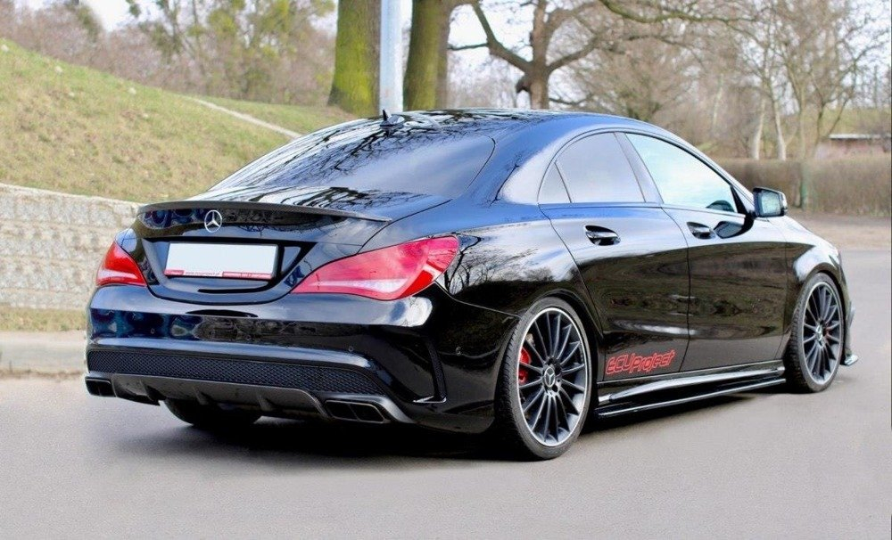 Maxton Design Mercedes CLA Side Skirt Extensions - Gloss (W117 2013-2017) 3 eng pm side skirts diffusers mercedes cla 45 amg c117 a45 amg w176 preface 8644 3