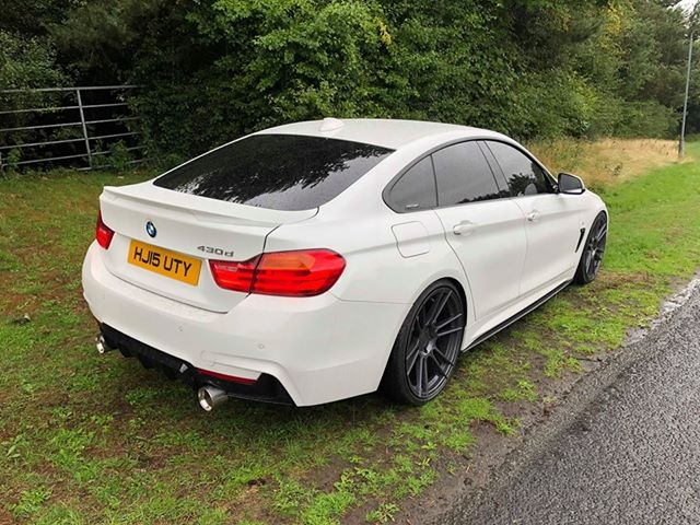 BMW 4-Series Msport Side Skirt Extensions - Blade Style Gloss Black (F32/F36 2013-2019) 3 f36 rear diffuser 1