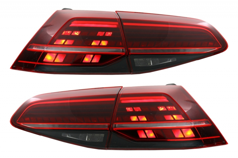 VW Golf 7 LED Taillights - GTi Facelift Style with Dynamic Indicator (2013-2020) 3 facelift style dynamic led tail lights 475c