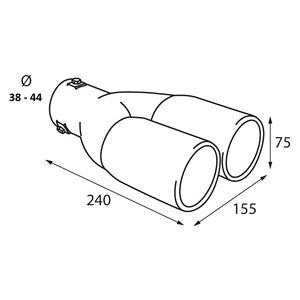 GTi Style Exhaust Tip 2 gti budget tipb