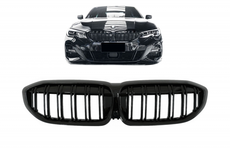BMW G20 3-Series Gloss Black Kidney Grilles 1 BMW G20 3-Series Gloss Black Kidney Grilles