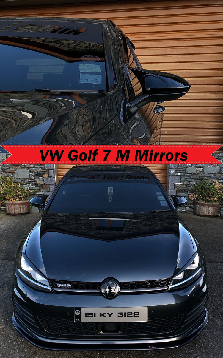 VW Golf M4 Style Mirror Covers - Gloss Black ( Golf 5/6/7) 1 VW Golf M4 Style Mirror Covers - Gloss Black ( Golf 5/6/7)