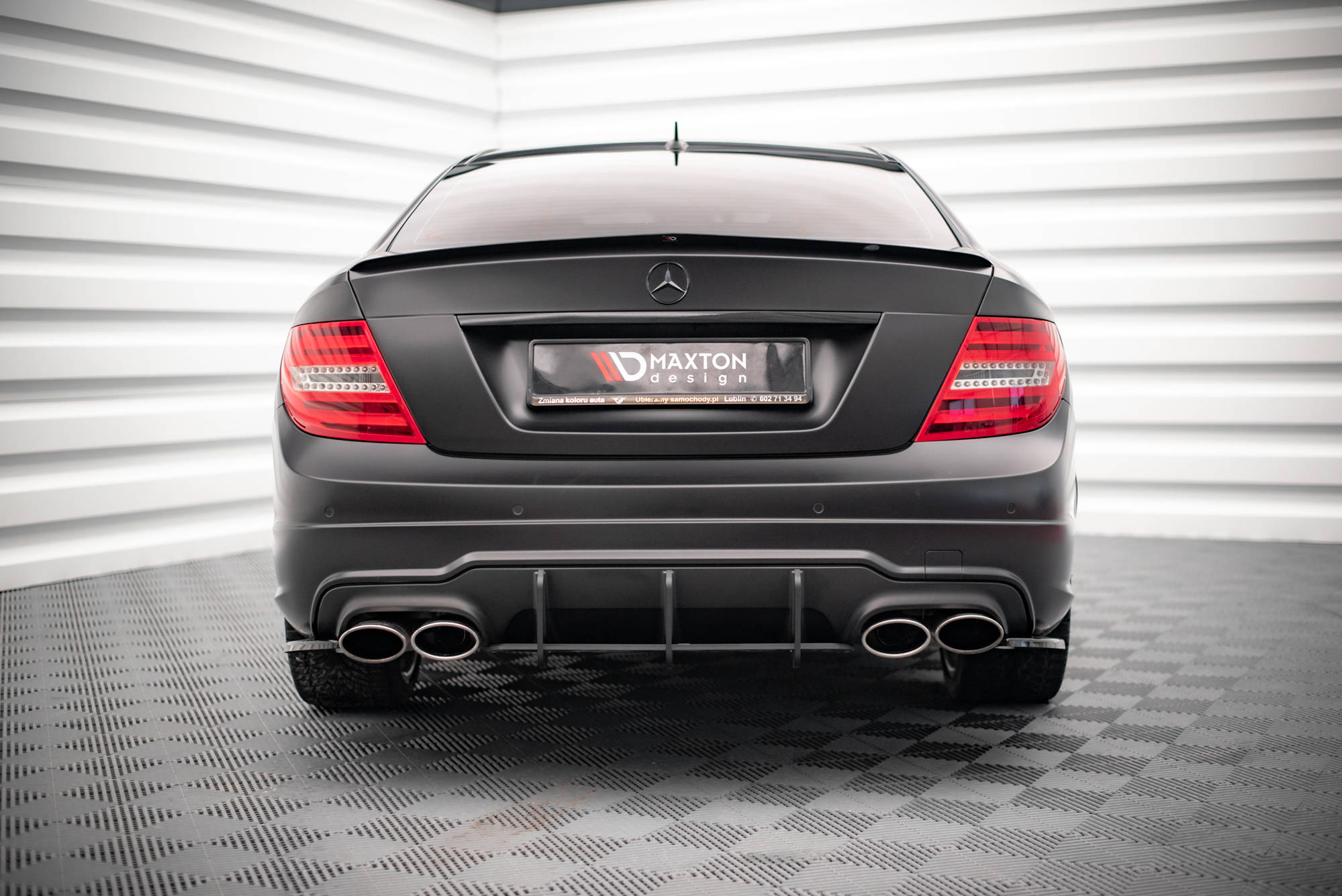 Maxton Design Mercedes C-Class Boot Spoiler Coupe/Saloon - Gloss (W204 2007-2014) 3 me c 204f amgline cap1 b