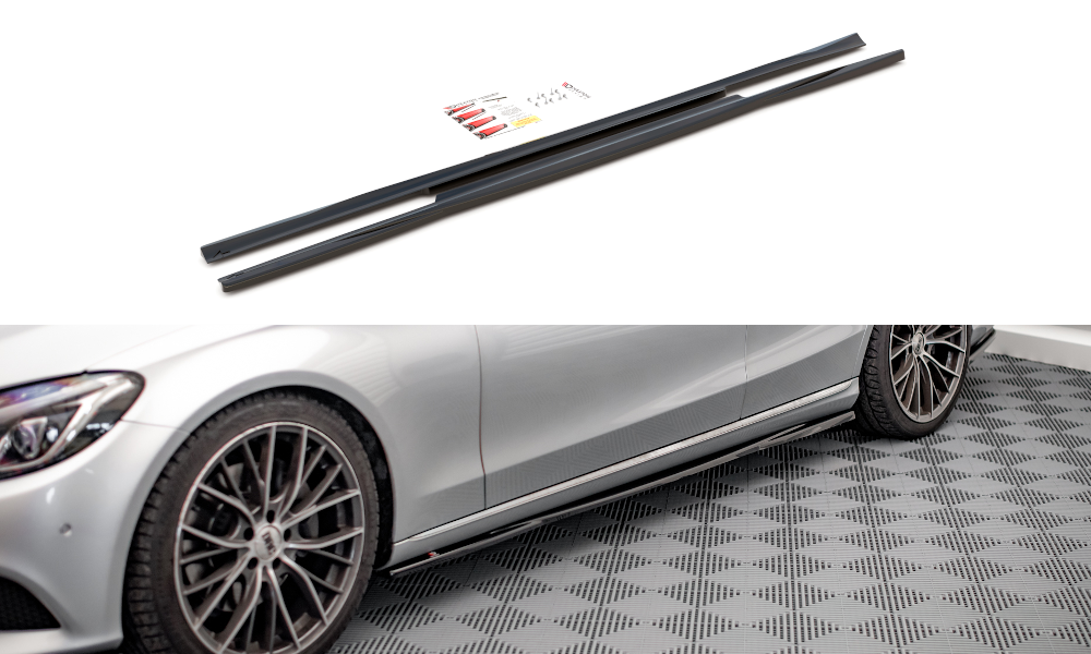 Maxton Design Mercedes C-Class Side Extensions - Gloss (W205 2014-2018) 3 me c 205 sd1ga