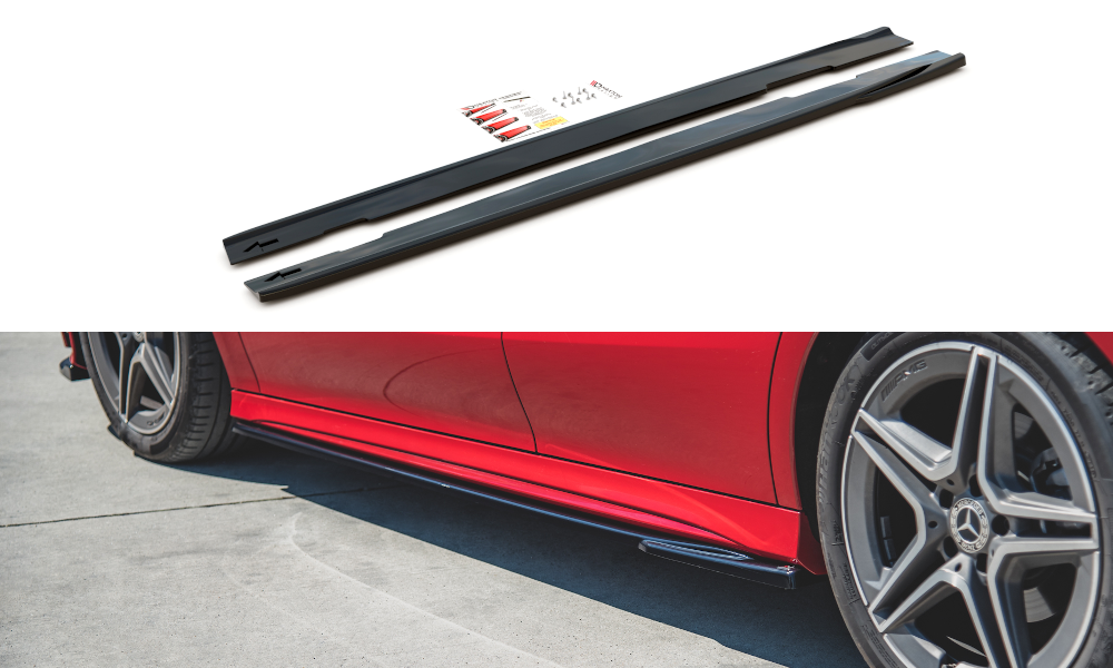 Maxton Design Mercedes CLA AMG-Line Side Skirt Diffusers - Gloss (C118 2019-2023) 3 me cla 118 amgline sd1ga