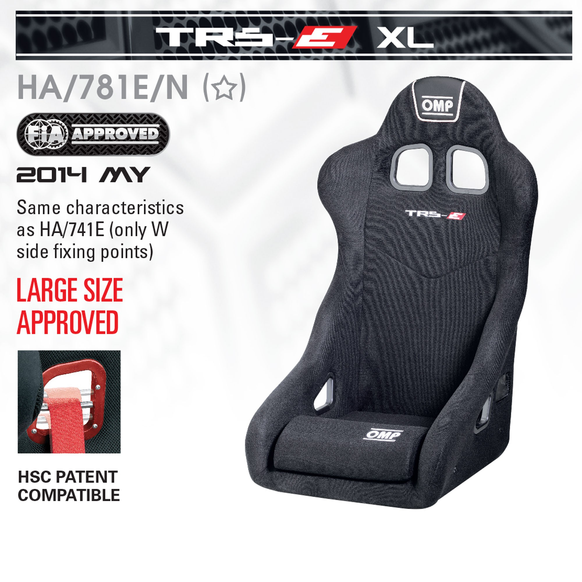 FIA OMP TRS E BUCKET SEAT XL 1 FIA OMP TRS E BUCKET SEAT XL