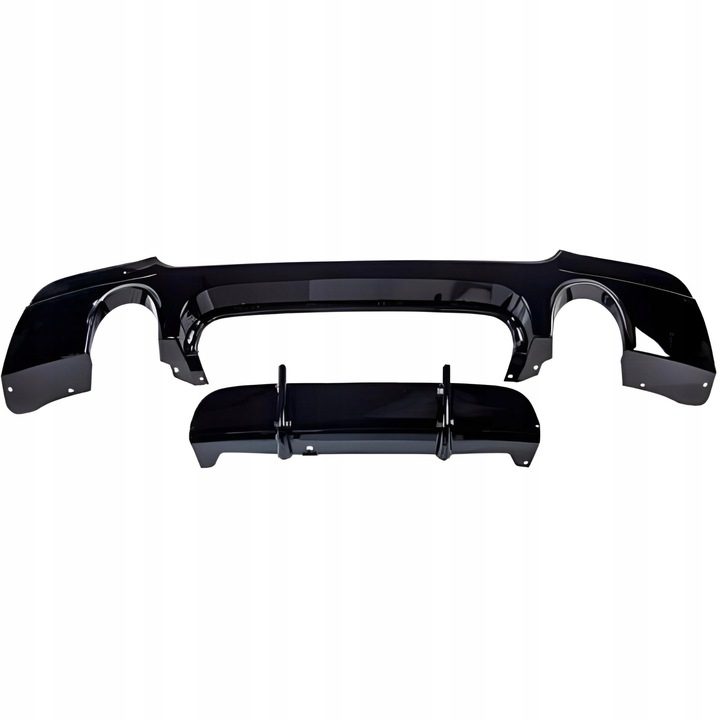 Auto-Styles BMW 3 Series Coupe E92 Diffuser - Single Left & Right Exit Gloss Black (Msport 2005-2012) 1 pokrywa zderzak bmw 3 e92 93 10 14