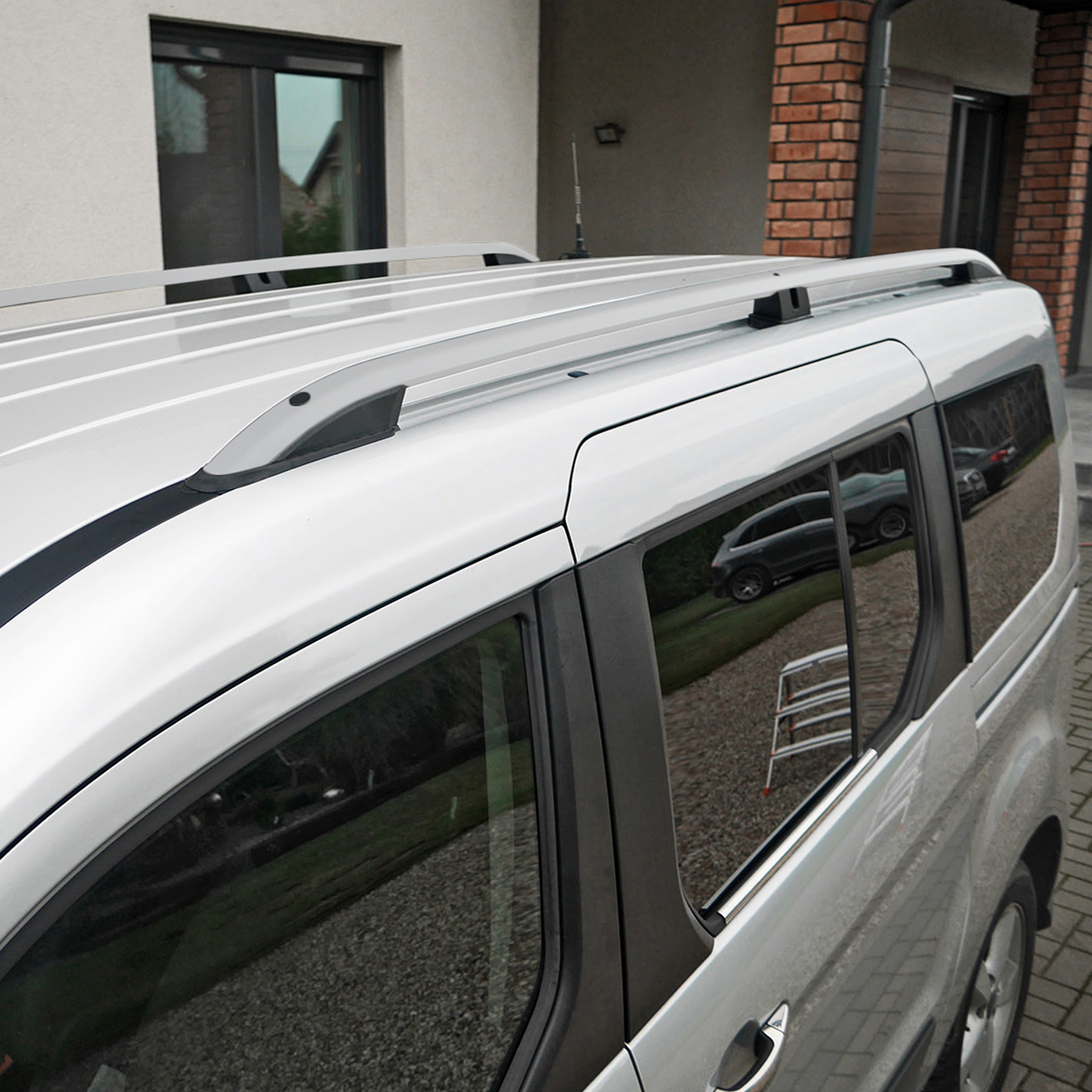 Turtle Ford Transit Connect Roof Rails - Mk2 2014-2023 3 roof rails for transit connect mk2 v408 2013 2022 l2 silver