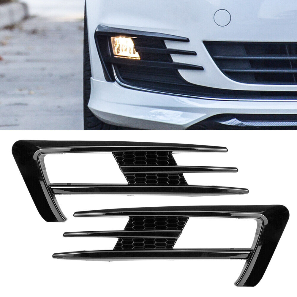 VW Golf 7 Fog Light GTI Conversion Grilles - Gloss (2012-2017 SE) 1 VW Golf 7 Fog Light GTI Conversion Grilles - Gloss (2012-2017 SE)