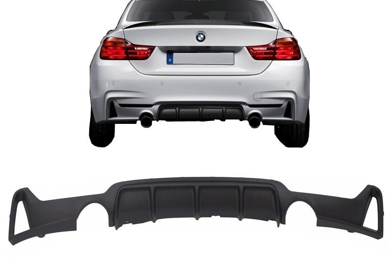 BMW 4-Series F32 Diffuser / F36 Diffuser - Single Left & Right Exit (Msport 2013-2019) 4 single exit twin diffuser 169 5