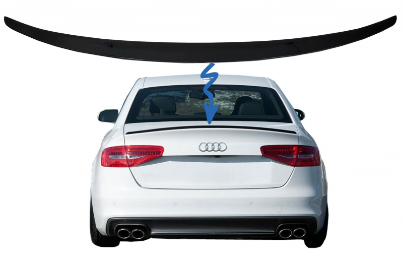 Auto-Styles Audi A4 Spoiler - Gloss Black (B8 / B8.5 2008-2015) 2 tsaua4b8pb 2
