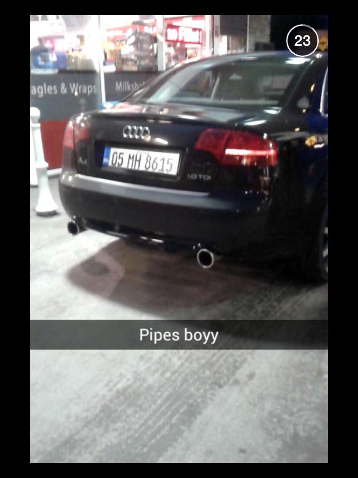 Audi A4 B7 Diffuser - S-Line V6 Style (2004-2007) 2 twin exit rear