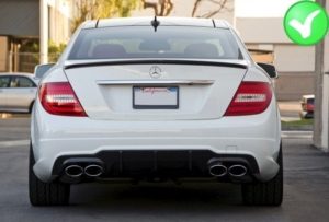 Mercedes W204 AMG 2012- AMG Style Rear Diffuser 11 Mercedes W204 AMG 2012- AMG Style Rear Diffuser