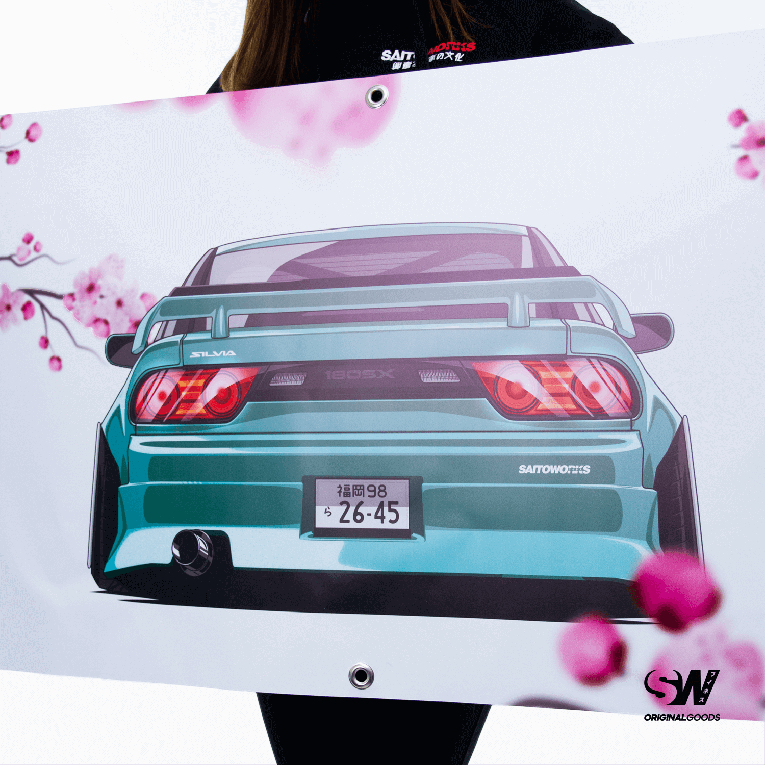 SAITOWORKS Cherry Blossom ‘Sakura 180SX’ JDM Workshop Banner 3 SAITOWORKS Cherry Blossom ‘Sakura 180SX’ JDM Workshop Banner - Image 3