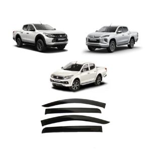 Mitsubishi L200 15+ 4x4 Tinted External Stick On Window Visors 10 xudj04jh