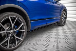Maxton Design VW Tiguan R-Line Side Skirt Extensions - Gloss (Facelift Mk2 2020-2024)