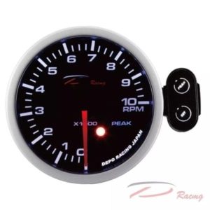 DEPO RACING 52MM LED 10000RPM 10K TACHOMETER WITH PEAK CONTROL