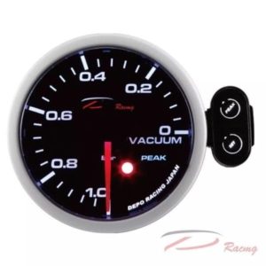 Depo Racing PK-WA 52mm LED Vacuum Gauge With Warning And Peak Touch Screen