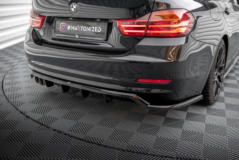 Maxton Design BMW 4 Series F36 Gran Coupe Rear Splitter - Gloss (2014-2021) 3 eng pm Central Rear Splitter with vertical bars BMW 4 Gran Coupe F36 18786 3