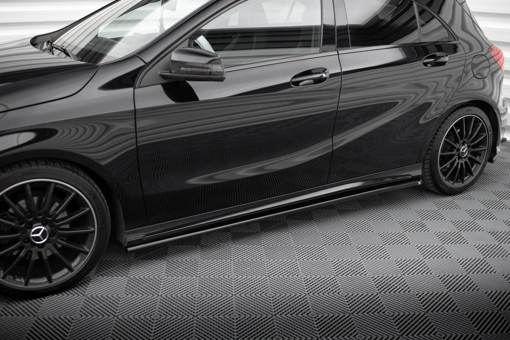 Maxton Design Mercedes A-Class AMG-Line Side Skirt Extensions - Gloss (Facelift W176 2015-2018) 7 Maxton Design Mercedes A-Class AMG-Line Side Skirt Extensions - Gloss (Facelift W176 2015-2018) - Image 7