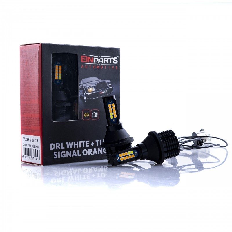 EIN LED CANBUS DRL + Turn Signal LED Bulbs W21W 1 EIN LED CANBUS DRL + Turn Signal LED Bulbs PY21W