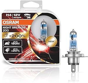 H4 Osram Night Breaker Laser headlight bulbs