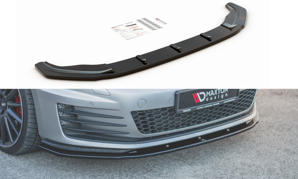 Maxton Design VW Golf MK7 GT Front Lip v1 - Gloss (2013-2016) 4 VW GO 7 GTI FD1G