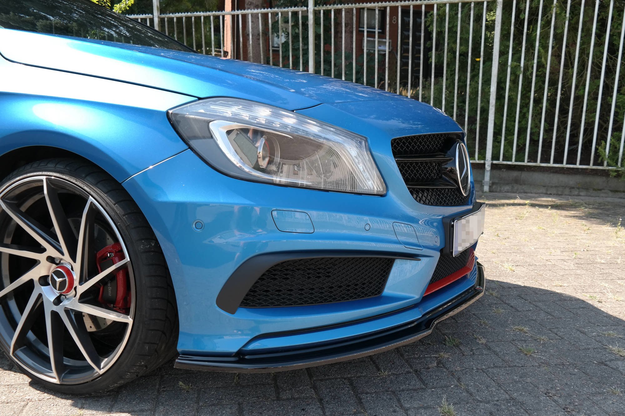 Maxton Design Mercedes A-Class Front Lip - Gloss Black (W176) (AMG-LINE) (2012-2015) 1 Mercedes A-Class Front Lip