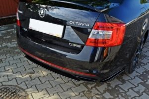 Maxton Design Skoda Octavia Mk3 VRS Rear Spats - Gloss (2016-2019)
