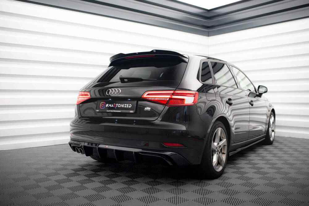 Maxton Design Audi A3 Sportback Spoiler Cap - Gloss (8V Facelift 2016-2020) 4 Maxton Design Audi A3 Sportback Spoiler Cap - Gloss (8V Facelift 2016-2020) - Image 4