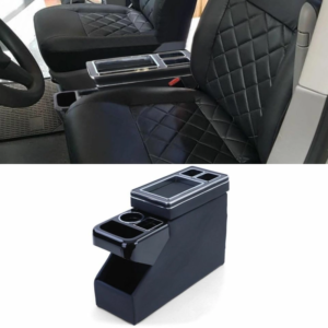 VW T5/T6 Center Console Arm Rest 17 upgrade staufach mittelkonsole ablage fuer vw t5 t6 alle modelle ab 2003 2019 in schwarz glanz~4