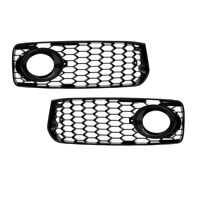 MagicKit RS Style Gloss Black Fog Light Grilles – For Audi A5 S-Line / S5 Coupe 08-12