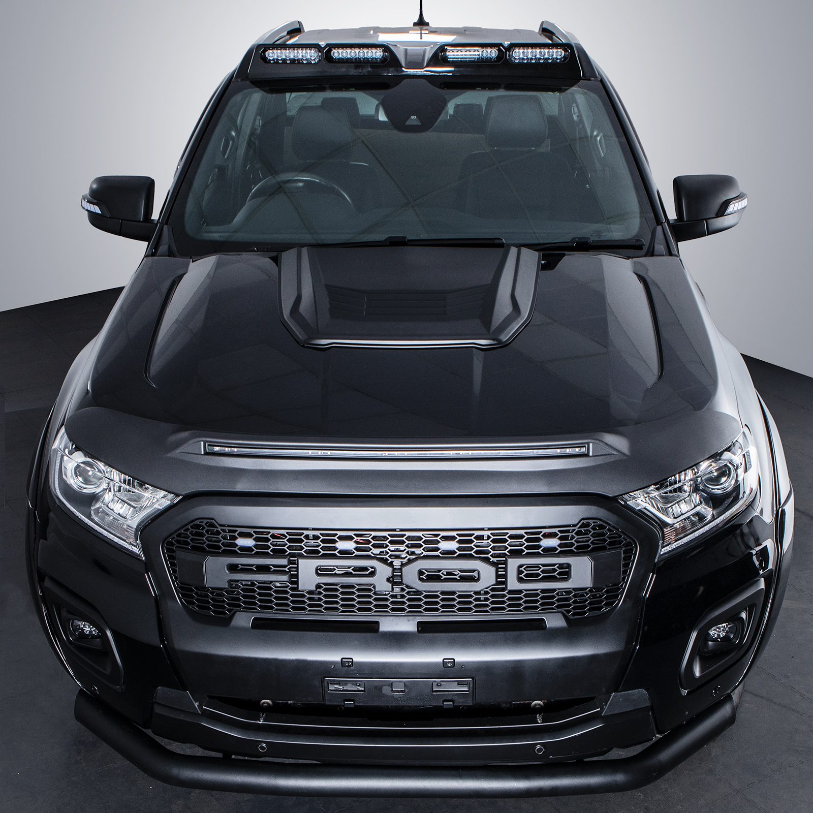 Ford Ranger Bonnet Scoop - Matt Black (2012-2023) 4 Ford Ranger Bonnet Scoop - Matt Black (2012-2023) - Image 4