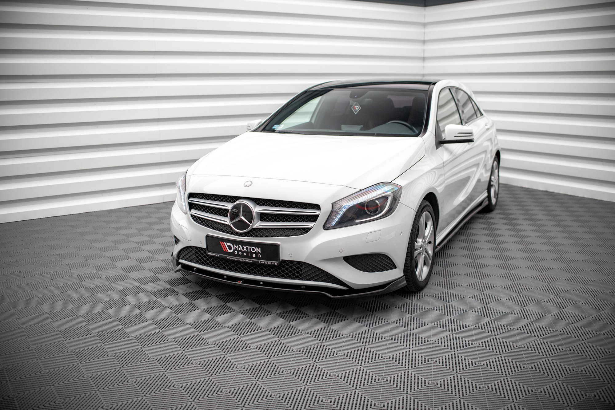 Maxton Design Mercedes A-Class W176 Front Splitter V.2 (2012-2015) 2 Maxton Design Mercedes A-Class W176 Front Splitter V.2