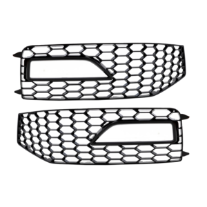 Audi A4 B8.5 S-Line Fog Grilles - RS4 Style (12-15) 12 satz nebelscheinwerfergitter stossstange schwarz glanz passt fuer audi a4 b8 s line ab facelift 2011 1