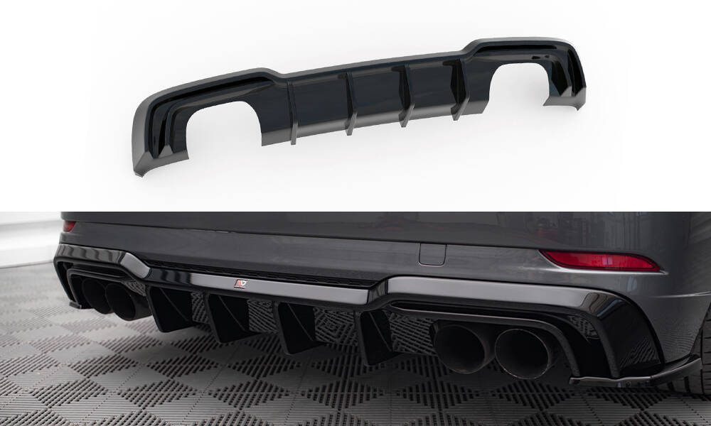 Maxton Design Audi A3 Sportback Diffuser Quad - Gloss (8V 2016-2020) 1 Audi A3 Sportback Diffuser