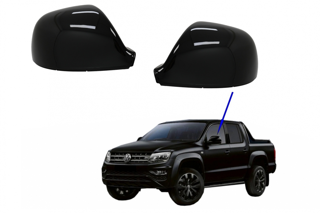 VW Transporter T5/T6 / Amarok Gloss Mirror Caps 3 b2b mirror covers suitable for vw amarok 2010 2020 5999781 6068124