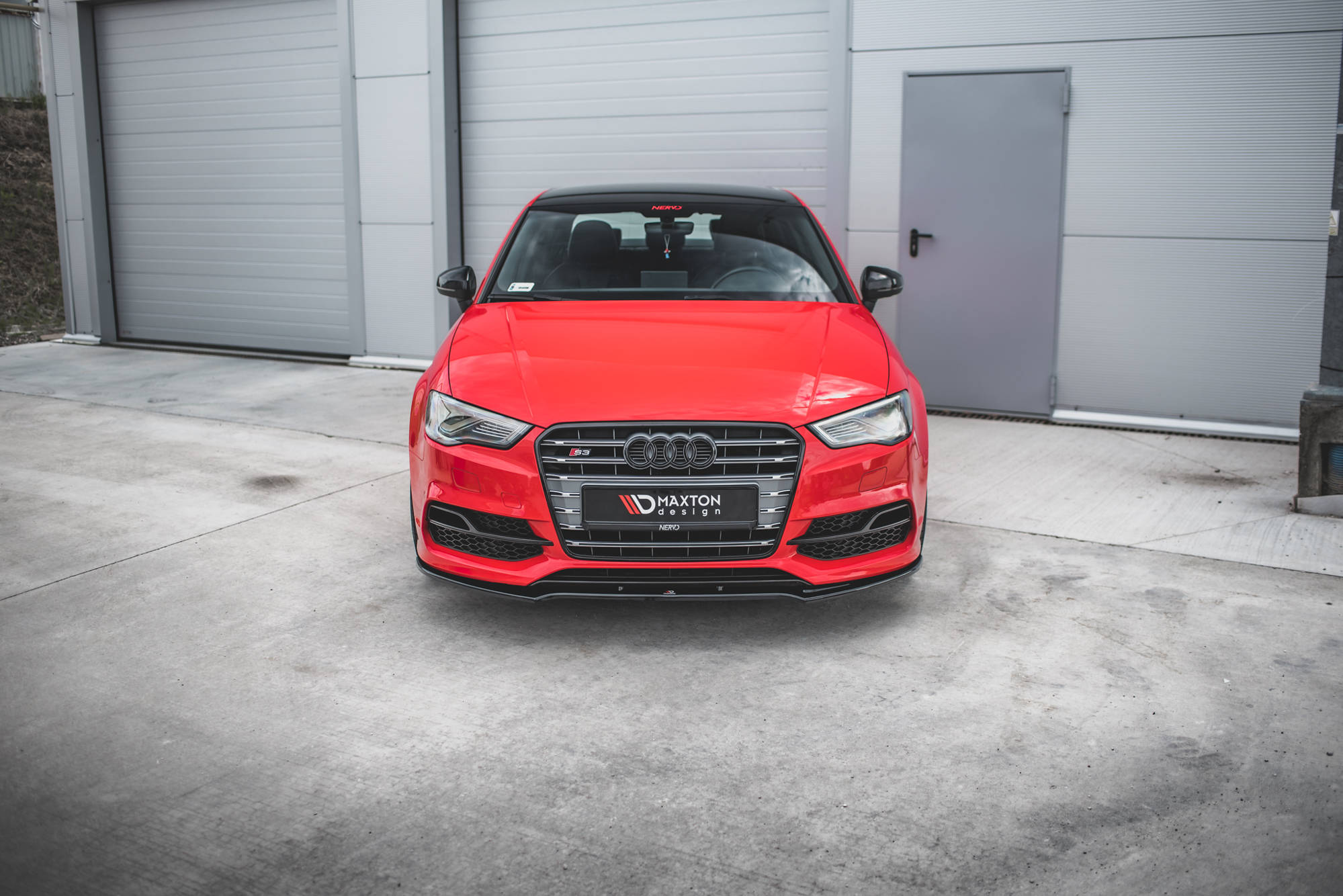 MAXTON Audi a3 13-16 Saloon S-line Front Splitter V2 Gloss (2013-2016) 2 MAXTON Audi a3 13-16 Saloon S-line Front Splitter V2 Gloss