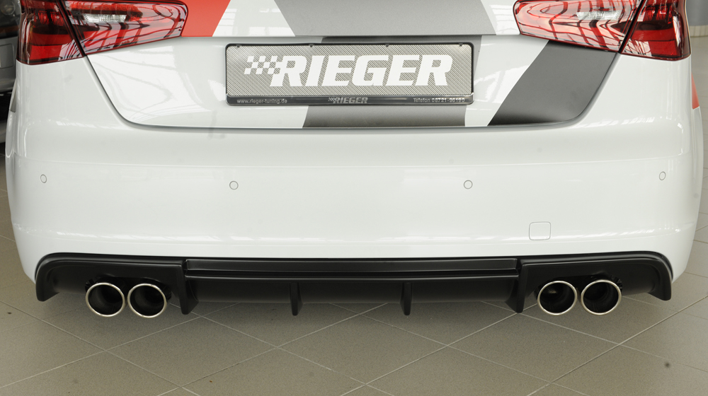 Rieger Audi A3 13-16 S-Line Hatch Rear Matt Quad Diffuser 4 00056805 5