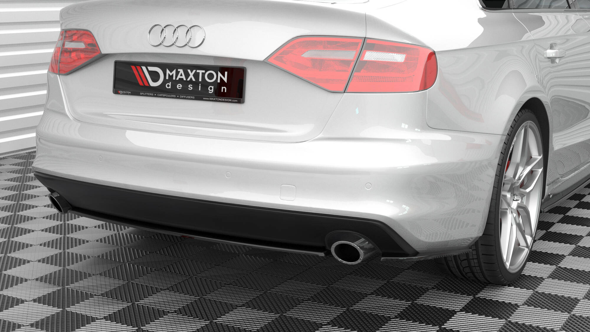 Maxton Design Audi A4 B8.5 S-Line Rear Lip - Gloss (2011-2015) 3 AU A4 B8F SLINE AV RD1G c