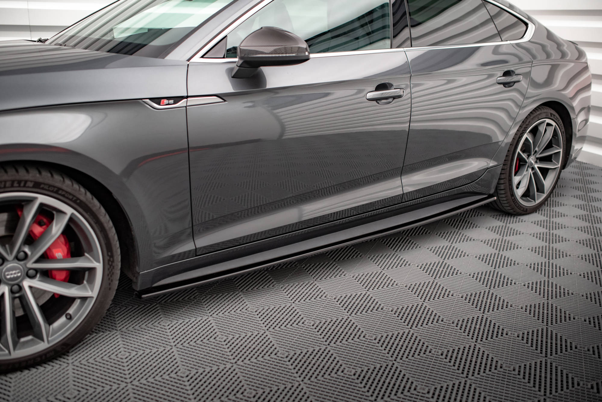 Maxton Design Audi A5 15+ Sportback Side Skirt Extensions - Gloss (2015+) 4 AU A5 2 SLINE SB SD1G b