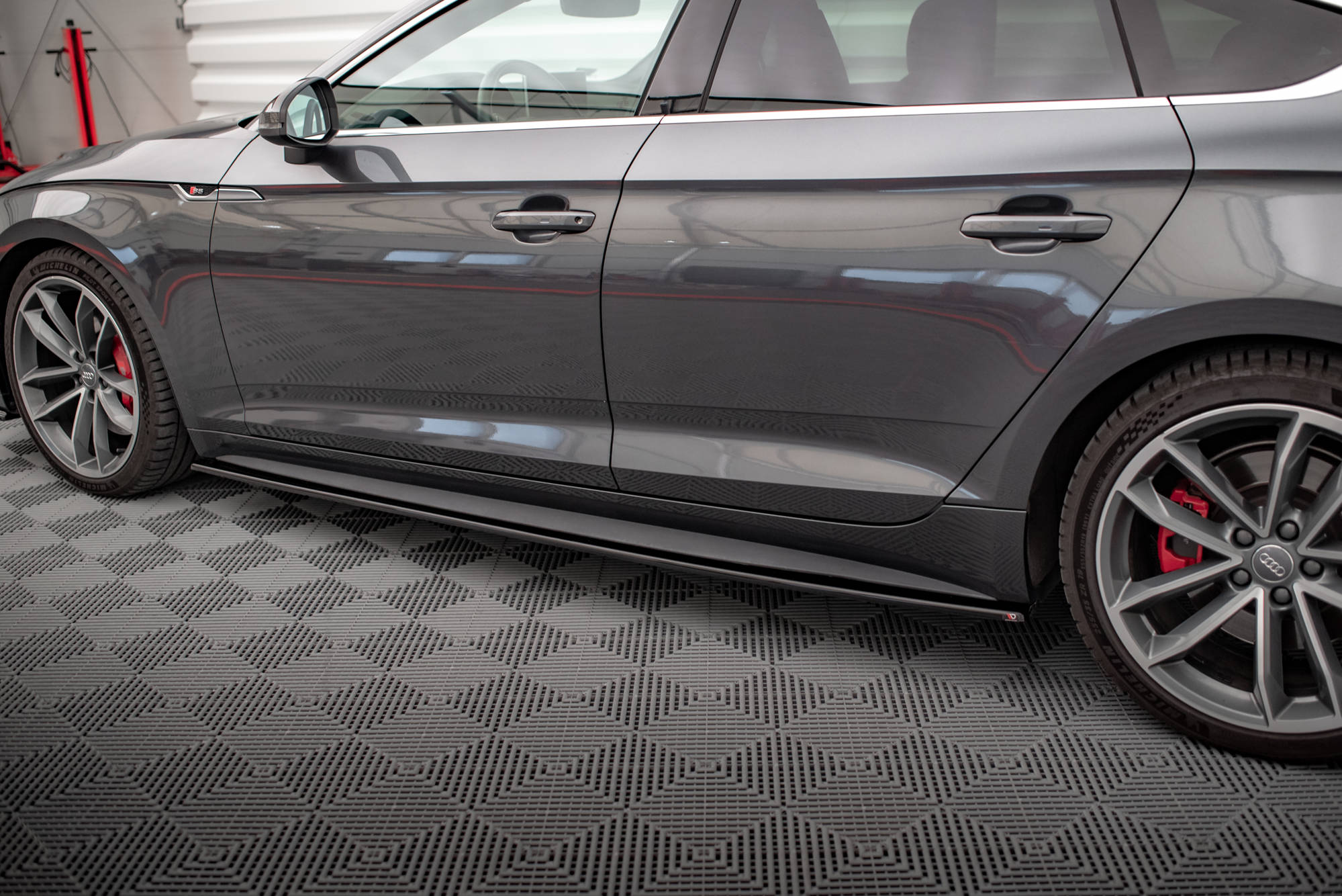 Maxton Design Audi A5 15+ Sportback Side Skirt Extensions - Gloss (2015+) 3 AU A5 2 SLINE SB SD1G c