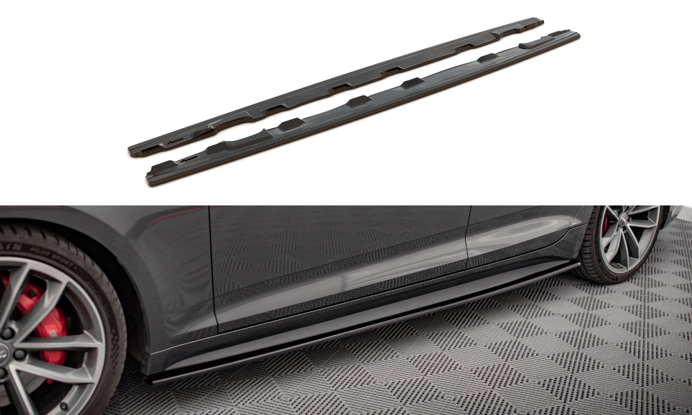 Maxton Design Audi A5 15+ Sportback Side Skirt Extensions - Gloss (2015+) 5 AU A5 2 SLINE SB SD1G