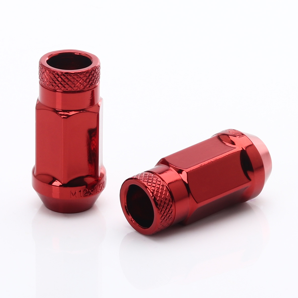 JR Jn1 M12x1.5 Steel Extended Wheel Nuts - Various Colours 7 Forged Steel Japan Racing Nuts JN1 12x1 25 Red