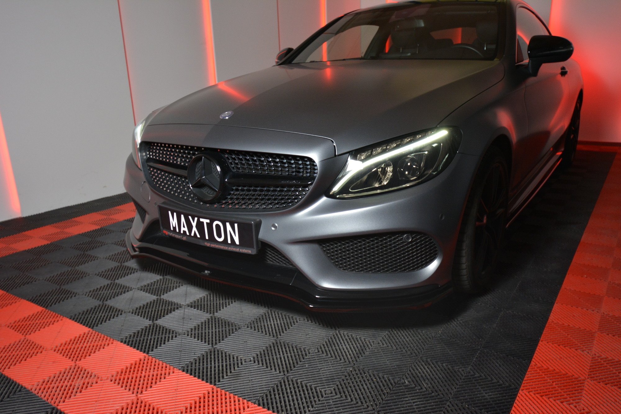 Maxton Design Merc w205 Coupe AMG Line v1 Front Lip - Gloss (2014-2018) 1 Maxton Design Merc w205 Coupe AMG Line v1 Front Lip - Gloss