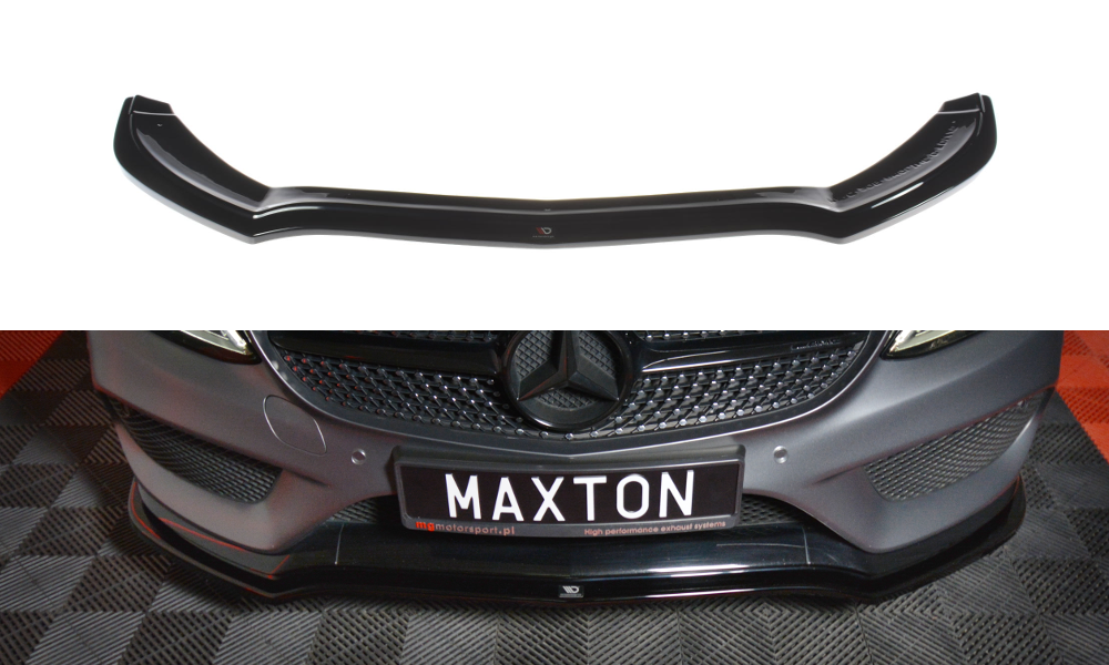 Maxton Design Merc w205 Coupe AMG Line v1 Front Lip - Gloss (2014-2018) 2 ME C 205 AMGLINE C FD1G
