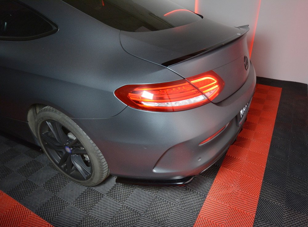 Maxton Design Mercedes-Benz C-Class W205 Coupe AMG Line Rear Spats -Gloss (2014-2018) 3 ME C 205 AMGLINE C RSD1G b