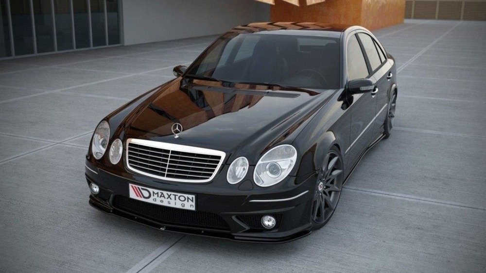 Maxton Design Merc W211 06-09 E-Class AMG Front Lip - Gloss (2006-2009) 2 ME E 211F AMG FD1G c