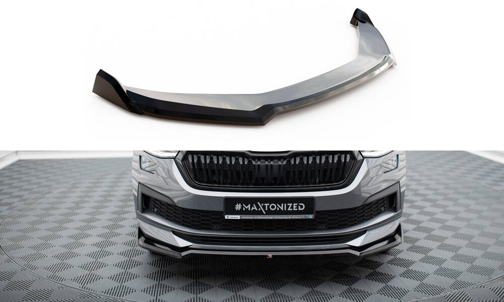 Maxton Design - Skoda Kodiaq Front Lip Sportline Gloss v2 (2021-2023) 1 Maxton Skoda Kodiaq 21 23 Sportline Gloss v2 Front Lip
