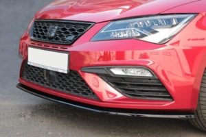 Maxton Design Seat Leon Mk3.5 17+ Cupra/FR  v1 Front Lip - Gloss Black (2017+)